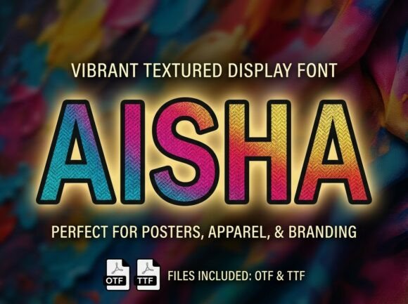 Aisha: Elevating Headlines with Herringbone Texture and Cosmic Gradients
