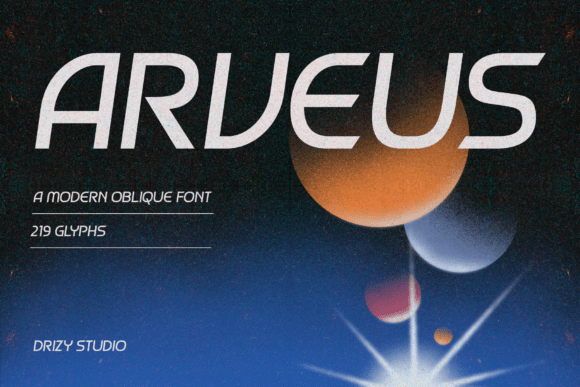 Arveus: Modern Oblique Font for Dynamic Design