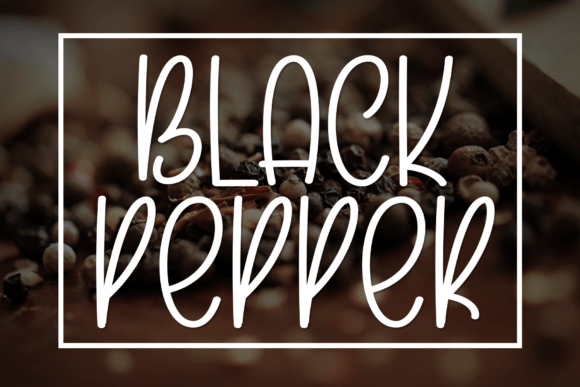 Black Pepper Font: Rustic Charm for Artisanal Brands