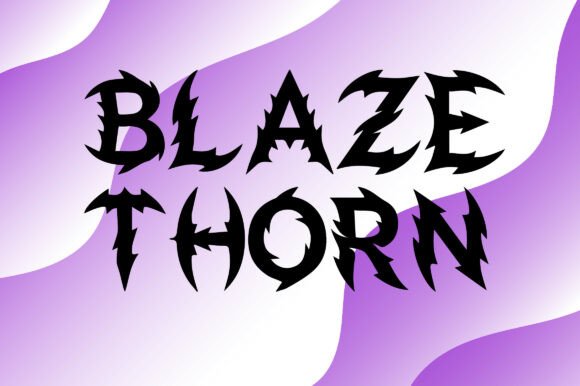 Blaze Thorn: Bold Display Font for Edgy Design