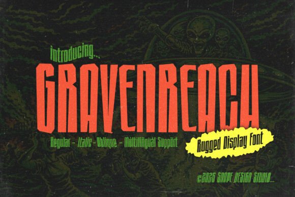 Gravenreach: A Bold Brutalist Display Font