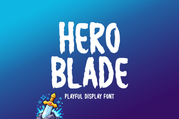 Hero Blade: A Playful Display Font for Creative Projects