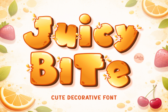 Juicy Bite: Playful Font for Fresh Design