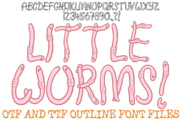 Little Worms: A Playful Display Font for Creative Projects
