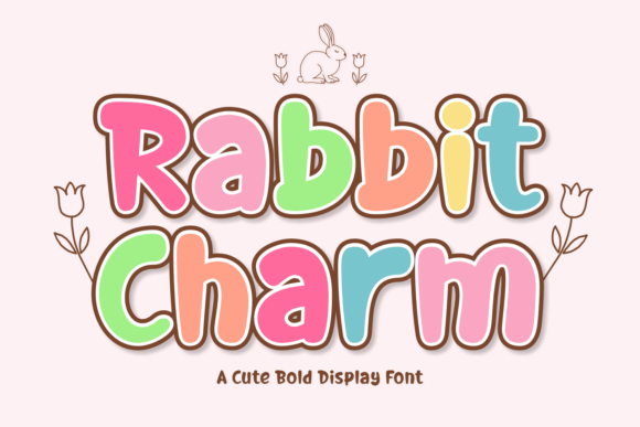 Rabbit Charm: A Bold Display Font for Playful Design