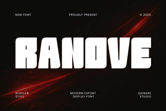 Ranove: Bold Futuristic Display Font