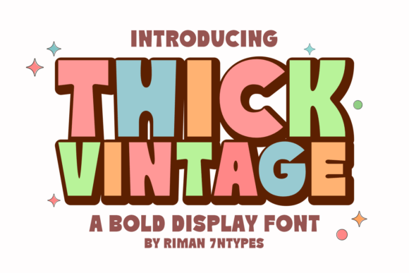 Thick Vintage Font: Retro Charm for Modern Design